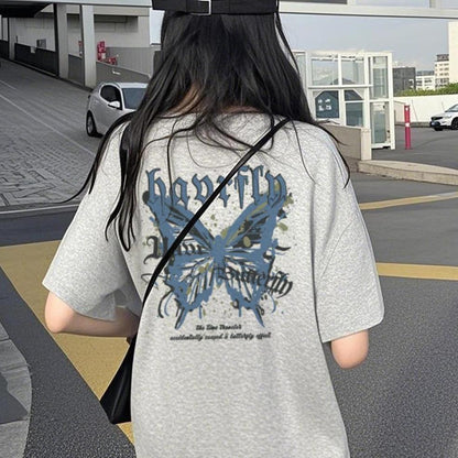 【Tシャツ レディース 半袖 プリント 綿100%】 丸首 ゆったり 夏服 2025年夏新作 カジュアル おしゃれ ペアコーデ可能 カップルコーデ 速乾 通気性抜群 肌にやさしい 大人かわいい トレンド着回し  コットン素材 デザイン豊富